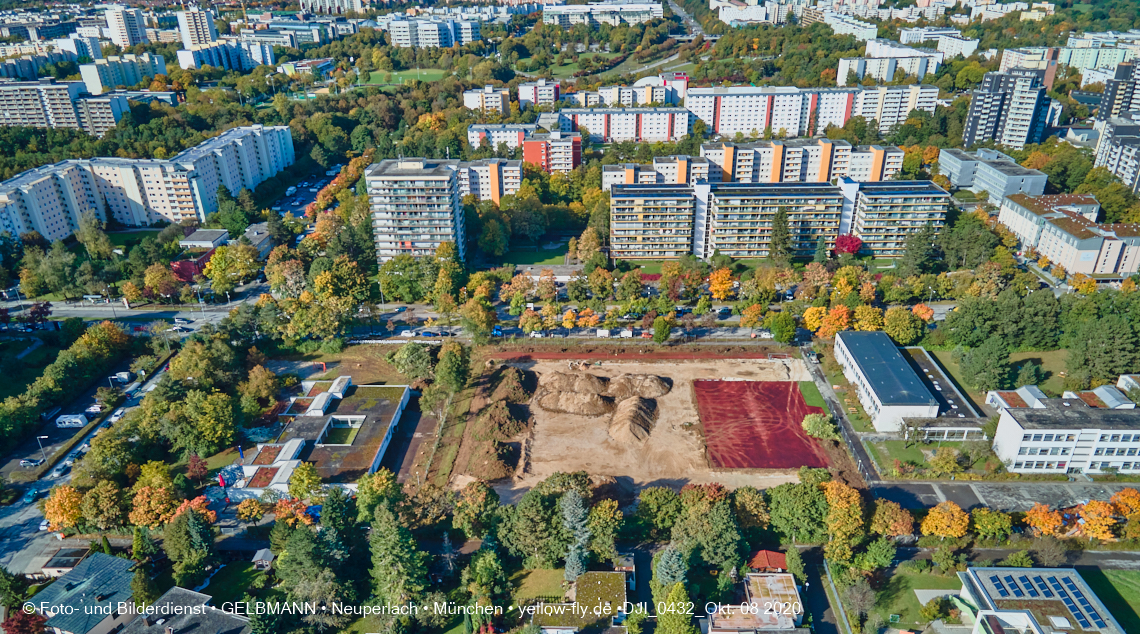 08.10.2020 - Baustelle zur Grundschule am Karl-Marx-Ring in Neuperlach